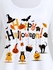 Halloween Letter Pumpkin Bat Print T-shirt - 5x | Us 30-32
