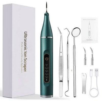 5-speed ultrasonic tooth scaler household tooth scaler green