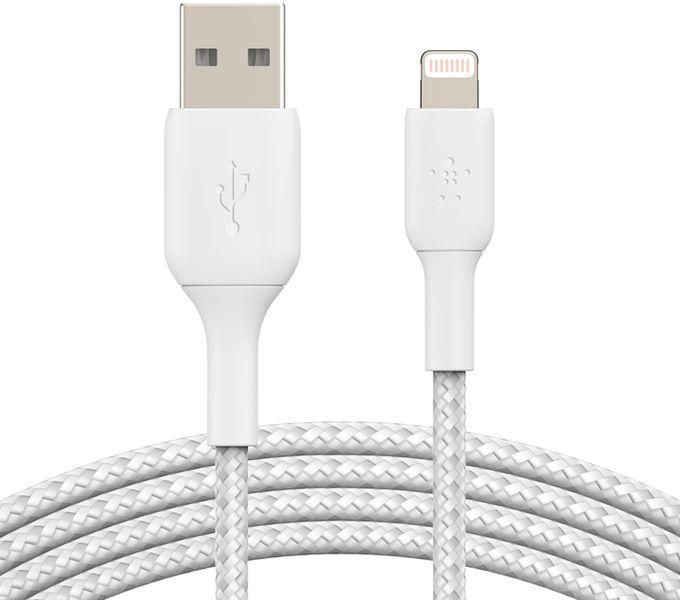 Belkin Braided USB-C To Lightning Cable - 2m / 6.6ft - White
