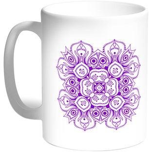 Decorative Drawings - Rose Printed Coffee Mug White 11ounce