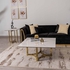 Pan Home Topsy Coffee Table - White &amp; Gold