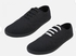 24 7 FASHION New No-Fade Trendy Women Laced Rubber Shoes- Black