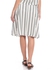 Glamorous Stripe A-Line Skirt for Women, White/Black