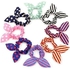 20 Pcs Cute Baby Girl‘S Rabbit Ear Hair Tie Bands Ropes Ponytail Holder Elastic Cotton Stretch Hair Styling Tools Headband Scrunchie Hair Acdessories (Color Random)