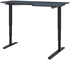 Corner desk right sit/stand, linoleum blue/black