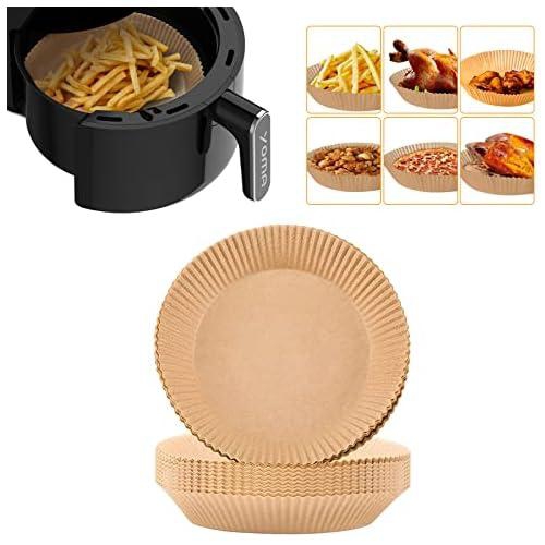 Air fryer disposable paper, non-stick air fryer liners cooking paper, baking paper for air fryer oil-proof and water-proof, food grade parchment for baking roasting microwave (6.5)