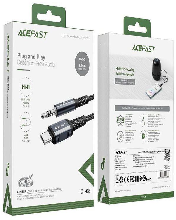 Acefast AceFast Audio cable C1-08 USB-C to 3.5mm male