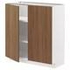 METOD Base cabinet with shelves/2 doors, white/Ringhult white, 80x37 cm - IKEA