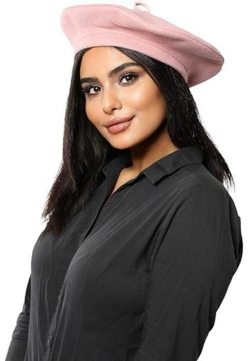 Women Wool Hat Solid Color Warm Wool French Art Cap Hat Women Cap, Cashmere