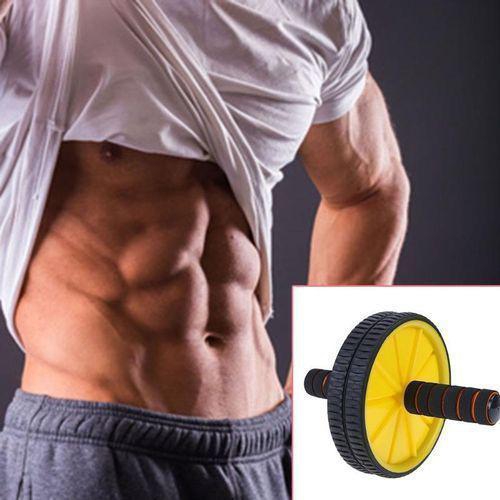 Generic Double-Wheeled Ab Roller Updated Abdominal Roller Gym Fitness Equipment Exercise Machine for Body Building Muscle Trainer