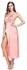 Sunweb s Sleeveless Pajamas Solid V Neck Nightgown Sleepwear Slim Dress Camisole Chemise ( Pink )