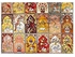 Decorative Wall Poster Yellow/Maroon/Brown 31x45centimeter