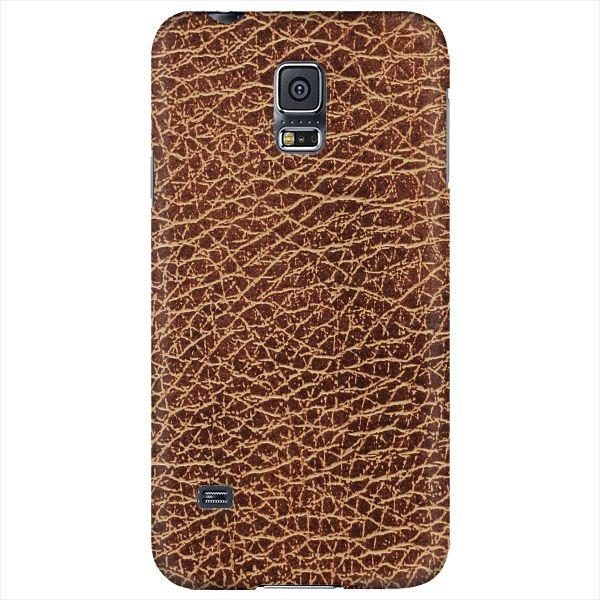 Stylizedd  Samsung Galaxy S5 Premium Slim Snap case cover Matte Finish - Brown Leather