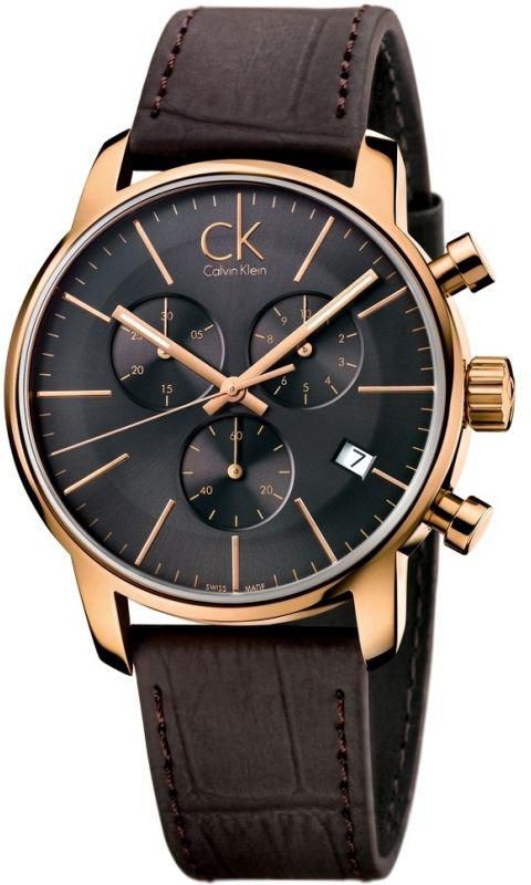 Calvin Klein City Analog Leather Band Wrist Watch For Men