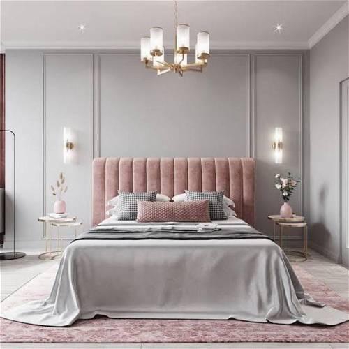 Modern Bed, 120 cm, Pink - M-M3