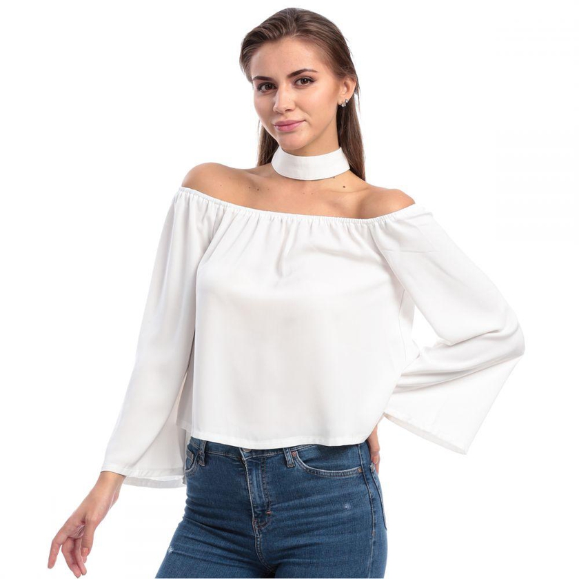 MISSGUIDED TW404317 Off Shoulder Blouse for Women - White