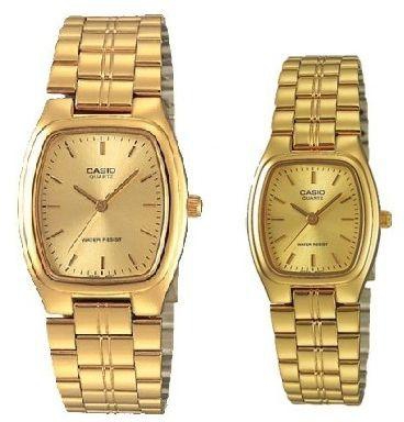 Casio His & Her Gold Dial Gold Tone Stainless Steel Band Couple Watch [MTP/LTP-1169N-9A]
