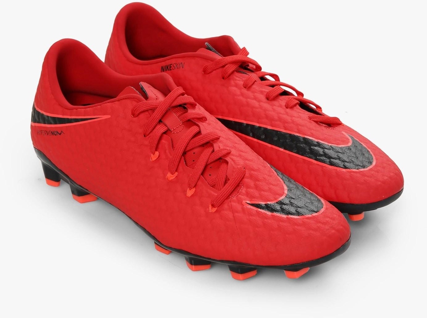 Red Hypervenom Phelon III Firm-Ground Football Shoes