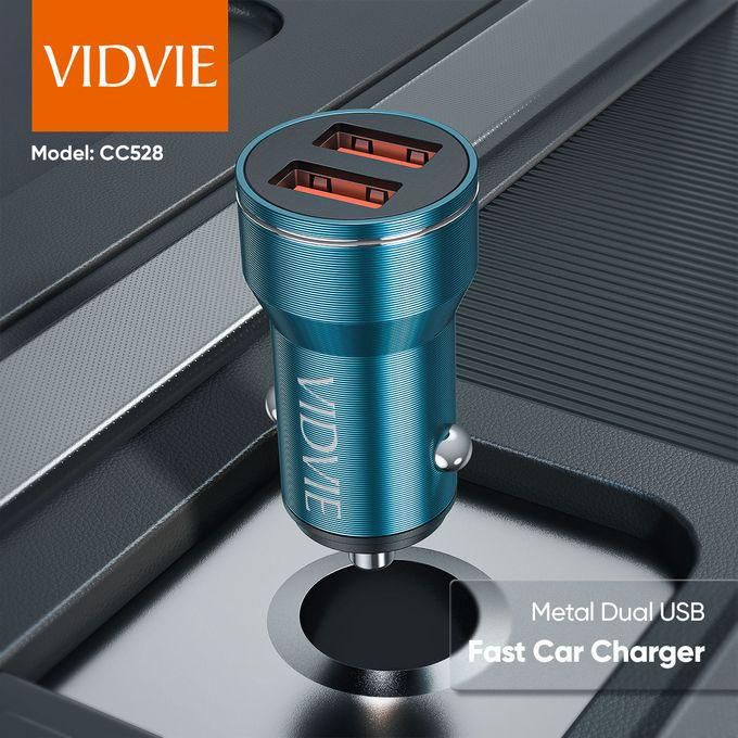 Vidvie Dual USB 2.4A Fast Metal Car Charger