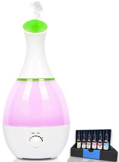 Vase Shape Ultrasonic Low Noise LED Colorful Night Light Air Humidifier 3000 ml Pink