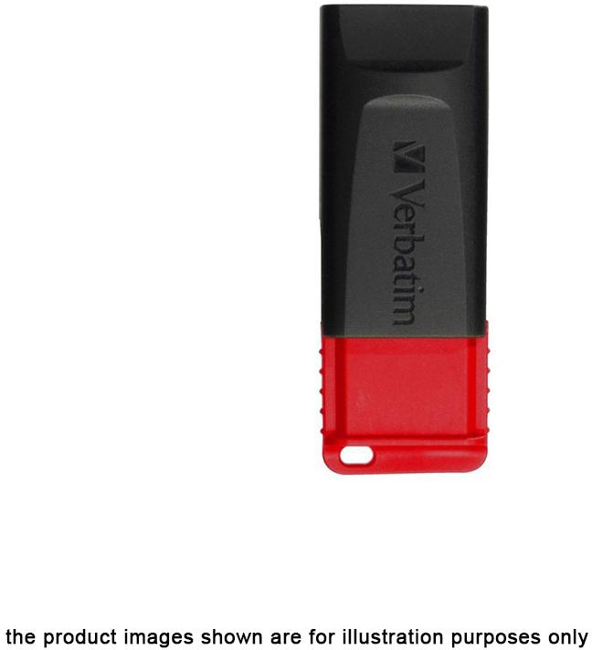 Verbatim New Slider USB 2.0 Flash Drive - 32GB (Red Bottom)