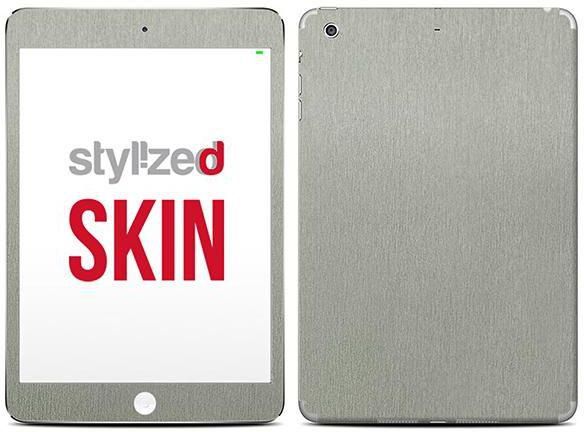 Stylizedd Premium Vinyl Skin Decal Body Wrap For Apple Ipad Mini 3 - Brushed Aluminum