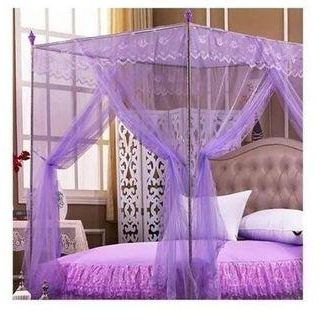 Generic Mosquito Net Mosquito Net With Metallic Stand 4 By 6 - Purple