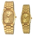 Casio His & Her Gold Dial Gold Tone Stainless Steel Band Couple Watch [MTP/LTP-1169N-9A]