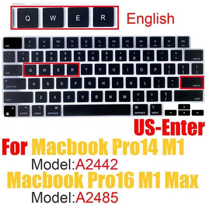 EU US keyboard cover for book pro 14 inch m1 a2442 book pro 16 inch m1 max a2485 differentguage layout