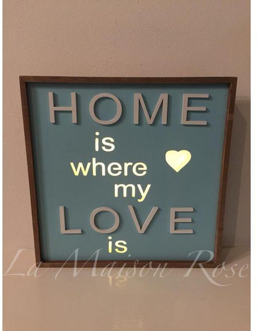 Generic Home Is Where My Love Is - Wooden Frame