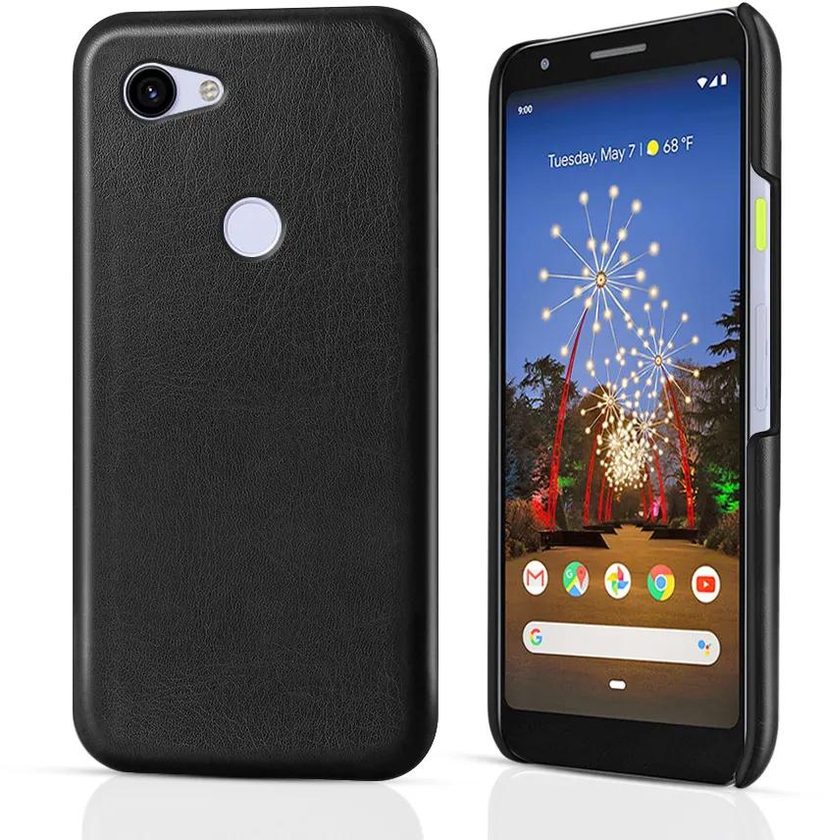 Phone Case For Google Pixel 3A XL Leather PC Hard Shell Shockproof Anti Fall Protective Cover