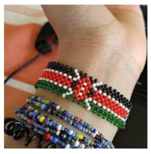 Fashion Kenyan Bracelet/Wrist Band/Kenyan Flag Bracelet