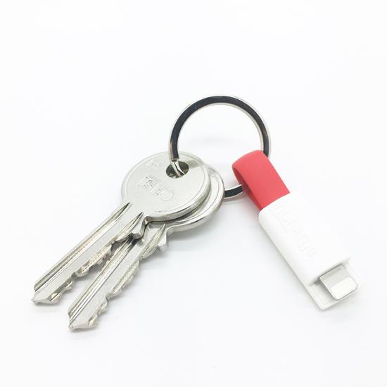 inCharge The Smallest Keyring Lightning Cable Red