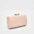 Sasha Textured Clutch with Bow Detail and Button Closure