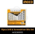 Ingco Impact Drill 650W + 16PCS Drill Bits Set & Screwdriver Bits Set