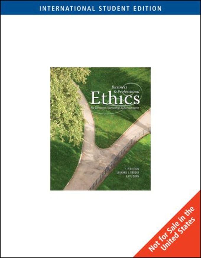 Cengage Learning Business And Professional Ethics For Directors, Executives & Accountants: International Edition ,Ed. :5