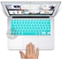 Coosybo 13" Air Skin, EURO Type Russian Silicone Keyboard Cover For 2008-2015 Macbook 13.3" 15" Pro Reitna/Imac G6, Sky Blue