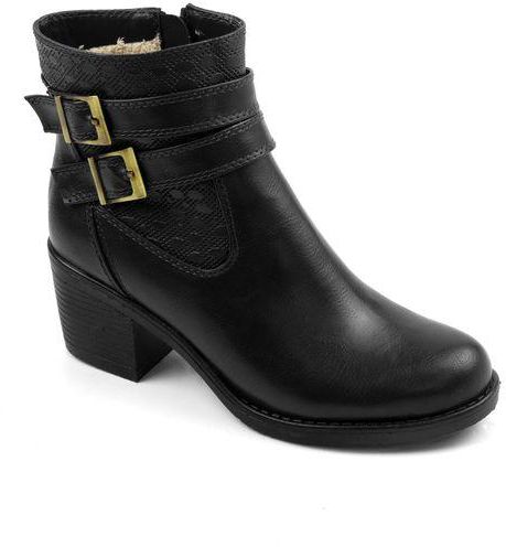 Fourteen Women Elegant Heels Lace-up Boots-Black