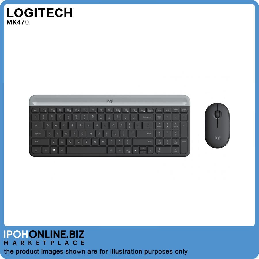 Logitech MK470 Slim Compact &amp; Quieat Wireless Keyboard &amp; Mouse Combo - Graphite