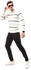 Andora Off White Slip On Cotton Pullover With Buttons