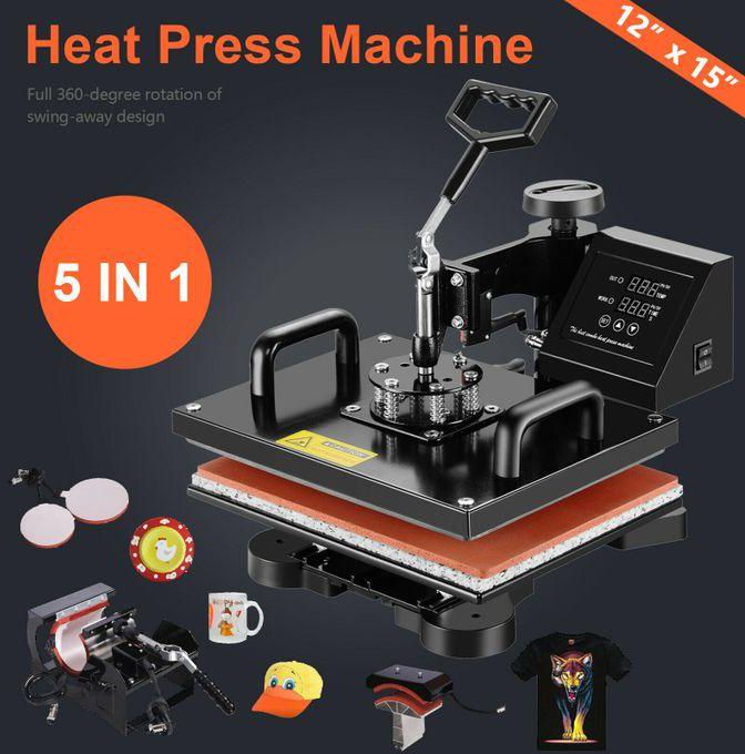 Approved 5in1 Heat Press T-Shirt Printing Machine