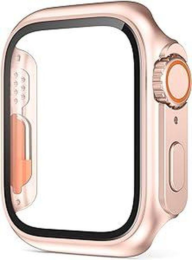 Replacement Case Compatible with Apple Watch Series 8 7 6 5 4 3 2 1 SE Replacement Cover for Watch Ultra (45mm), PC (Pink)