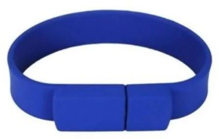 Silicone Wrist Band Flash Drive- 16GB - Blue