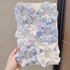 6pcs Floral Print Scrunchie - Blue