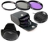 52mm UV CPL FLD Filter Set with Lens cap Lens Hood for digital camera canon nikon pentax sony camera