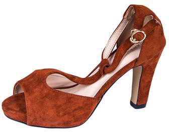 Fashion Quality Ladies Open Heels 3” Inches - Brown