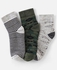 Pine Kids Cotton Blend Ankle Length Socks Car Design Pack of 3 (Colour May Vary)