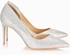 Glitter D'Orsay Pointed Toe Pumps