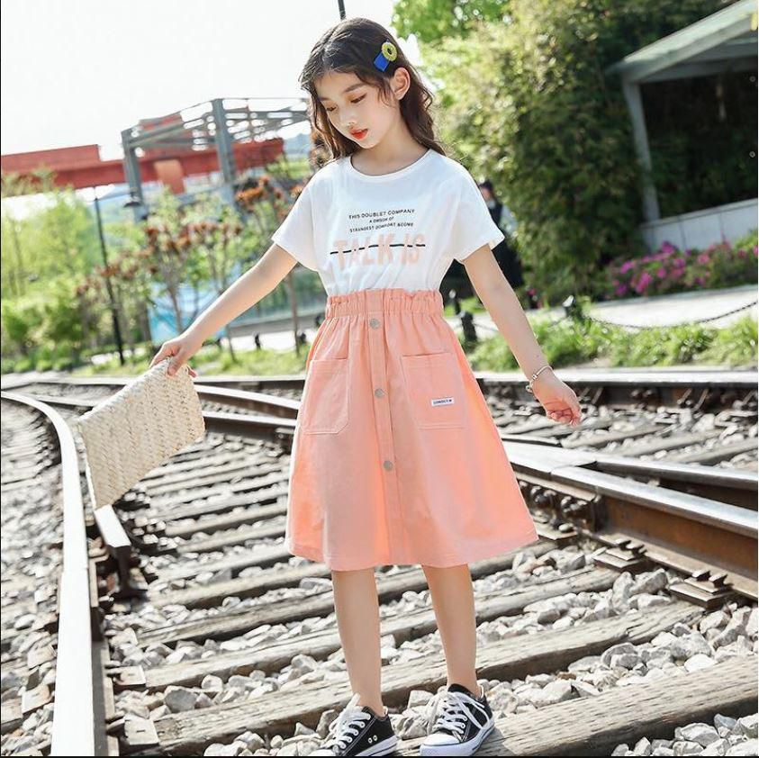 Girl Dress Korean Style Little Youth - 6 Sizes (Pink - Yellow)