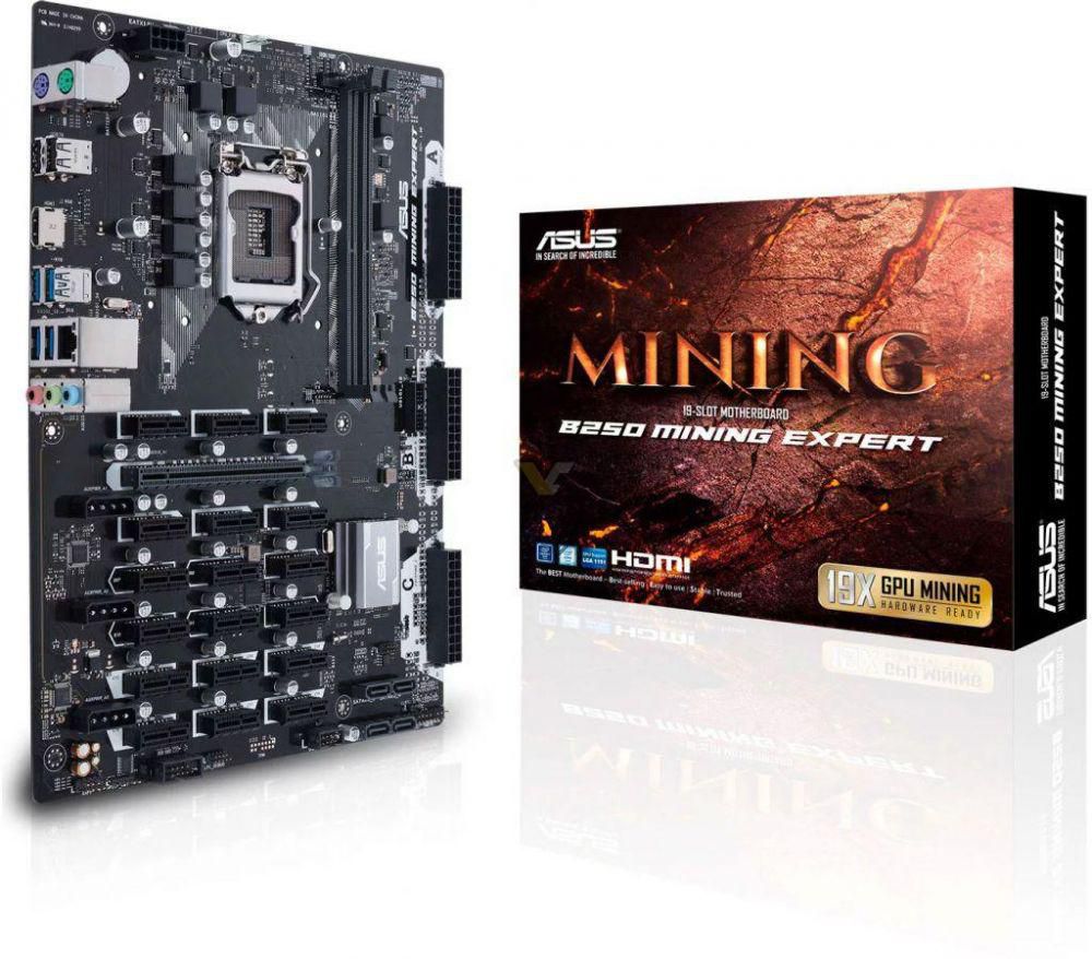 ASUS B250 MINING EXPERT LGA 1151, 19 PCIe Slots, DDR4, Intel B250 ATX Motherboard